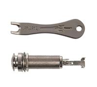 rieder 1Pc Mono Long Input Output Threaded Guitar Jack New 1/4 Inch & 1Pc Acoustic Guitar Ukulele String Bridge Pin Puller Pulling Remover Tool