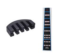 rieder 1Pcs Rubber Mute 4/4 Violin Fiddle Slight Practice Black & 1Pcs Violin Finger Guide/Fingerboard Sticker Fret Guide Label Finger Chart for Size 4/4