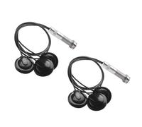 rieder 2pcs Guitar Pickup Piezo Contact Microphone Pickup 3 Transducer Pickup System for Acoustic 6.35mm Jack (Black)