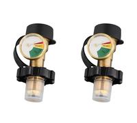 rieder 2X High Low Gas Pressure Gauge Level Indicator Pol Propane Lpg Bottle Cylinde Outdoor Gas Tank Adapter