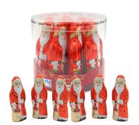 Riegelein Milk Chocolate Santa Pieces 25g x 11 Drum - Bulk Hollow Chocolate Santas for Adults & Kids, Christmas Stocking Filler, Secret Santa Gift, Festive Chocolate Treats for Hampers & Parties