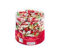 Riegelein Solid Santa Claus in Tin, 525g (Pack of 70) - Fairtrade Milk Chocolate Individually Packed - Ideal for Advent Calendars, Santa Claus & Christmas - Chocolate Colas Small