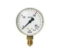 RIEGLER 101290-424 Neutral pressure gauge G 1/4 radial lower Knife 0-315 bar Ø 63 mm