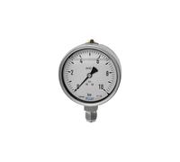 RIEGLER 102328-755-63 CrNi Steel Glycerine Mano Scale E G 1/4 Low 0-400.0 bar Ø 63