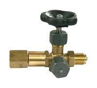 RIEGLER 102670-9180/M Mano Shut-Off Valve, Spigot Rotating Sleeve, DIN16271, Brass, G 1/2, Pack of 1