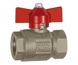 RIEGLER 103114-329.45-R Ball Valve Basic Design, Wing Handle, IG/IG, MS Vern, G 3/4, Pack of 1