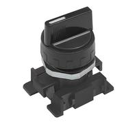 RIEGLER 106448-KDH-3M Short Rotary Lever Black 3 Positions Monostable Pack of 1