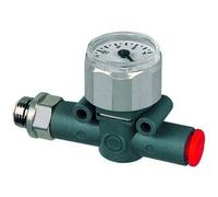 RIEGLER 106757-461.018-4 Pressure gauge, thread (inlet), hose (spout), G 1/8, loop diameter 4, 1 piece
