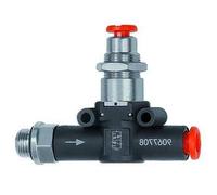 RIEGLER 106794-491.014-6 3/2-Way Valve, Pneum. NC, Thread - Hose, G1/4, Hose 6, Pack of 1