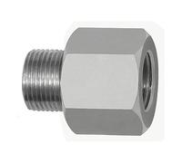 RIEGLER 133177-29.14 Threaded adapter, aluminium, AG 1/2-27 UNS, IG G 1/4, SW 17, 1 piece