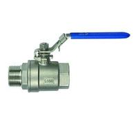 RIEGLER 135909-3395.28 Stainless Steel Ball Valve, 2 Pieces, Internal/External Thread, G 2, DN 50, Pack of 1