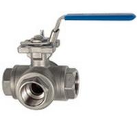 RIEGLER 135935 3-Way Ball Valve T-Bore Stainless Steel 1.4408 G 2 DN 50-1 Piece