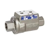 RIEGLER 137355-351.973 Stop Valve, Pneumatic, Bet, Single NO, MS Vern, NBR, Rp 3/4, Pack of 1