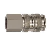 Riegler 141557-241.53-E Quick-Release Coupling NW 10 Steel / Brass Nickel-Plated G 1/2 Internal Thread 1 Piece
