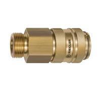 RIEGLER 141561-419.14 Quick Release Coupling NW 19, Blank Brass, G 3/4 AG, Pack of 1