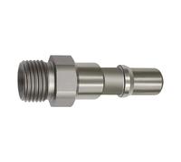 RIEGLER 141993-411.64-ES Nipple for Couplings NW 11, ISO 6150 C, Stainless Steel, G 3/4 AG, Pack of 1