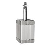 RIEGLER 15.AMA.63025 Series ATE Compact Cylinder Simple Action Pressureless Retracted Piston Rod 63 mm Piston 25 mm Stroke G 1/8 Inch Connection M12 x 1.25 Piston Rods