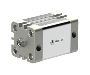 RIEGLER 15.DMI.125050 ACE Series Compact Cylinder Double Acting Internal Thread Magnet 125 mm Piston 50 mm Stroke G 1/4 Inch Connection M16 x 2.0 Piston Rods