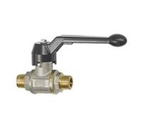 RIEGLER 3351.33 ball valve with hand lever, external/external thread, R 3/8 inch thread