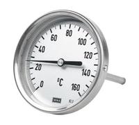 Riegler Bi-Metal Thermometer G1 / 2 Return Stainless Steel Case 160 mm Brake a
