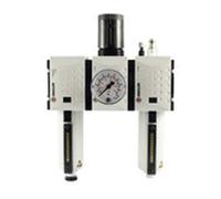 RIEGLER FU 625-M-1 Futura Maintenance Unit 3-Piece with Metal Container, Sight Tube and Pressure Gauge, Semi-Automatic, Size 4, 0.1-1 Bar, G 3/4 Inch