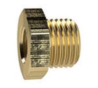 RIEGLER MS251K1418 Reducing Nipple Short Brass CW614N, SW 17, G 1/4" x G 1/8"