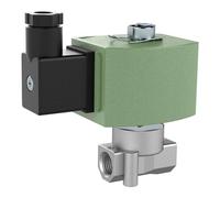 RIEGLER MV14ES24 3/2-Way Solenoid Valve, ES,NC, Direct Controlled, 230VAC, 50-60 Hz, FPM, G 1/8, PN 0-15 Bar