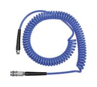 RIEGLER SP10750PUSSK Spiral Hose Steel Coupling Set, PU, 11 bar, 10 mm x 6.5 mm Hose, 7.5 m Length