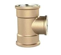 RIEGLER TRED341234MSIG Blank Brass T-Reducer, 3 x Female Thread, 2 x G 3/4 Inch Female Thread, G 1/2 Inch Thread Outlet, 16 Bar Operating Pressure