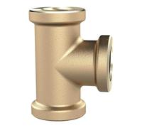RIEGLER TST112MSIG Brass Blank T-piece, 3 x Female Thread, G 1-1/2 Inch Thread, 16 Bar Operating Pressure