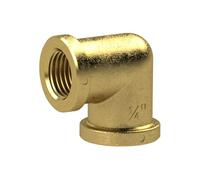 RIEGLER WST10MS90II Brass Blank Elbow Piece, 90° Elbow Piece, Internal/Inside, G 1 Inch Thread, 16 Bar Operating Pressure