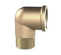 RIEGLER WST112MS90IA Brass Blank Elbow Piece, 90° Elbow Piece, Internal/Exterior, G 1-1/2 Inch Thread, 16 Bar Operating Pressure