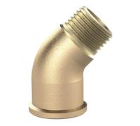 RIEGLER WST12MS45IA Brass Blank Elbow Piece, 45° Elbow Piece, Internal/Exterior, G 1/2 Inch Thread, 16 Bar Operating Pressure