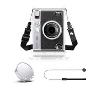 Rieibi Accessories for Fujifilm Instax Mini Evo Instant Camera, Christmas Gift Bundle Includes Clear Instax Mini Evo Case & Lens Cap with Anti-Loss String