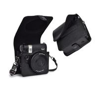 Rieibi Camera Case for Instax Mini 99 - PU Leather Protective Case for Fujifilm Instax Mini 99 Instant Camera - Removable Case with Shoulder Strap Magic Fastener - Black