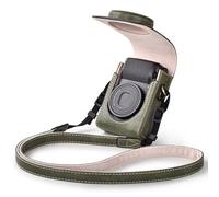 Rieibi Camera Case for Sony ZV1F/ZV1/Ricoh GR IIIx/Ricoh GR III II/Fujifilm X-Half/X-HF1/Panasonic LX9 LX10 LX15/Canon G7X III / G7X II / SX740 HS- Camera Bag with Strap - Green (Camera not Included)