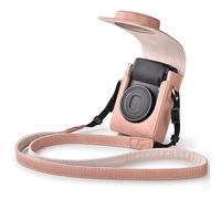 Rieibi Camera Case for Sony ZV1F/ZV1/Ricoh GR IIIx/Ricoh GR III II/Fujifilm X-Half/X-HF1/Panasonic LX9 LX10 LX15/Canon G7X III / G7X II / SX740 HS- Camera Bag with Strap - Pink (Camera not Included)