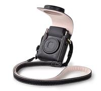 Rieibi Camera Case for Sony ZV1F/ZV1/Ricoh GR IIIx/Ricoh GR III II/Fujifilm X-Half/X-HF1/Panasonic LX9 LX10 LX15/Canon G7X III / G7X II / SX740 HS- Camera Bag with Strap - Black (Camera not Included)