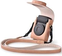 Rieibi Camera Case for Sony ZV1F/ZV1/Ricoh GR IIIx/Ricoh GR IV III II/Fujifilm X-Half/X-HF1/Panasonic LX9 LX10 LX15/Canon G7X III G7X II / SX740 HS- Camera Bag with Strap - Pink (Camera not Included)