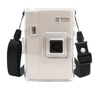 Rieibi Clear Case for Instax Mini Liplay+/LiPlay Plus, PC Crystal Protective Case for Fuji LiPlay+ Hybrid Digital Instant Film Camera with Removable Shoulder Strap(Not for Instax Mini Liplay)