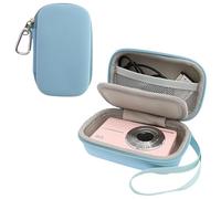Rieibi Digital Camera Case for Camkory/Kodak PIXPRO FZ55/FZ45 Camera, Dedicated Case - Small Hard Shell with Wrist Strap, Carabiner & SD Card Holder (Blue)