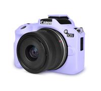 Rieibi EOS R50 Case, Soft Silicone Protective Case for Canon EOS R50 Camera, Lightweight Non-Slip Snug Fit Cover - Purple