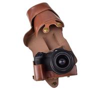 Rieibi EOS R8 Case - Vintage PU Leather Camera Case for Canon EOSR8 Digital Camera - Protective Grip Case for Canon EOS R8 - Coffee