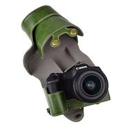 Rieibi EOS R8 Case - Vintage PU Leather Camera Case for Canon EOSR8 Digital Camera - Protective Grip Case for Canon EOS R8 - Green