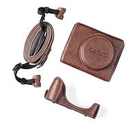 Rieibi G7X G7X II G7X III Case, Vintage Leather Camera Case for Canon PowerShot G7 X/G7 X Mark II/G7 X Mark III DSLR Camera, Protective Case with Strap