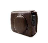 Rieibi G7X II G7X III Case - Vintage Leather Camera Case for Canon PowerShot G7 X Mark II/G7 X Mark III DSLR Camera - Protective Case with Strap - Coffee