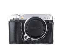Rieibi Handmade Genuine Leather Half Case for Fujifilm X-M5 Mirrorless Camera Case, Body Protective Grip Case for Fuji XM5 Camera Case