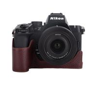 Rieibi Handmade Genuine Leather Half Case For Nikon Z50II Mirrorless Digital Camera Body Protective Grip Case