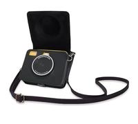 Rieibi Kodak Mini Shot 3 PU Leather Case for Kodak Mini Shot 3 Retro C300R 2 in 1 Portable Instant Camera/Printer with Shoulder Strap, Brown, Camera Case, Black-New Model, New Model, Reteo