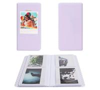 Rieibi Photo Album for Fujifilm Instax Wide210/Wide300/Wide400 Camera, Purple, 3.4x4.3 Inch, 64 Pockets, 23.5 x 12 x 2 cm